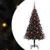 vidaXL J&oacute;latr&eacute; me&eth; 150 LED me&eth; standi Svartur 120 cm PVC