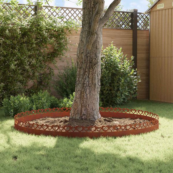 vidaXL Grasskantur 30 pcs Rusty 103 x 0,05 x 22 cm Ve&eth;ra&eth; st&aacute;l