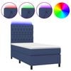 vidaXL H&oacute;lfa&eth; Springr&uacute;m me&eth; D&yacute;nu og LED Bl&aacute;tt 80x200cm Tauefni