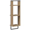 vidaXL Vegghylla Artisan Eik 30 x 25 x 100 cm Samsettur vi&eth;ur