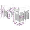 vidaXL 5 Hluta B&iacute;str&oacute;sett me&eth; Sessum Gr&aacute;tt P&oacute;l&yacute;rattan