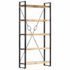 vidaXL B&oacute;kask&aacute;pur me&eth; 5 Hillum 90x30x180 cm Gegnheill Mang&oacute;vi&eth;ur