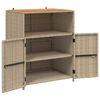 vidaXL Cabinet Drapplita&eth;ur 70 x 50 x 87 cm P&oacute;l&yacute;ester og Roly Rattan