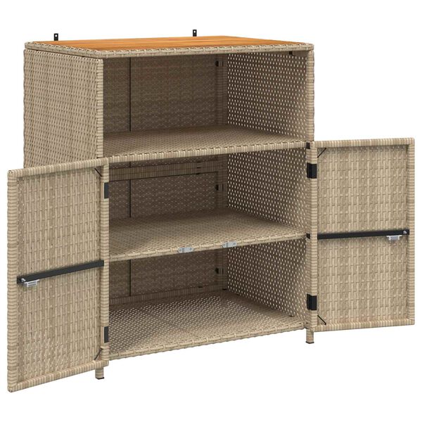 vidaXL Cabinet Drapplita&eth;ur 70 x 50 x 87 cm P&oacute;l&yacute;ester og Roly Rattan
