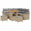 vidaXL Gar&eth;s&oacute;fa sett me&eth; p&uacute;&eth;i me&eth; geymslu 8 pcs Beige og lj&oacute;sgr&aacute;r