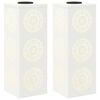 vidaXL S&oacute;lar LED st&iacute;gslj&oacute;s 2 pcs Hv&iacute;tt Kaldvalsa&eth;ur st&aacute;lar