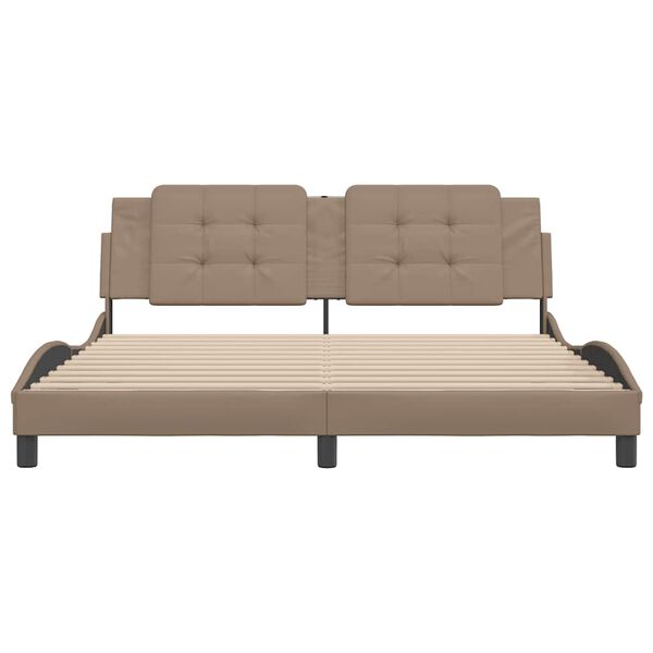 vidaXL R&uacute;mgrind &aacute;n D&yacute;nu Zadar Mj&oacute;lkurkaffilita&eth; 180x200 cm Gervile&eth;ur