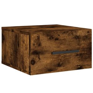 vidaXL Veggfest N&aacute;ttbor&eth; Reyklitu&eth; Eik 35x35x20 cm