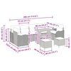 vidaXL Garðsófa sett með púði með geymslu með kodda 10 pcs Svartur