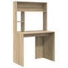 vidaXL Skrifbor&eth; me&eth; hillu Sonoma Eik 91 x 50 x 149 cm Samsettur vi&eth;ur