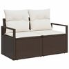 vidaXL Gar&eth;as&oacute;fi me&eth; p&uacute;&eth;i 120 x 62 x 69 sm. p&oacute;l&yacute;rattan
