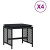 vidaXL Gar&eth;kollar Me&eth; Sessum 4 stk. 41x41x36 cm P&oacute;l&yacute;rattan