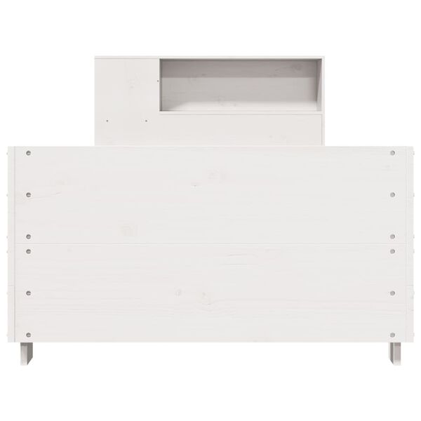 vidaXL R&uacute;mgrind &aacute;n D&yacute;nu Hv&iacute;tt 90x190 cm Gegnheil Fura