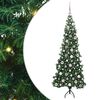 vidaXL Hornart&iacute;fara J&oacute;latr&eacute; me&eth; 300 LED Gr&aelig;nn 180 cm PVC og m&aacute;lmur