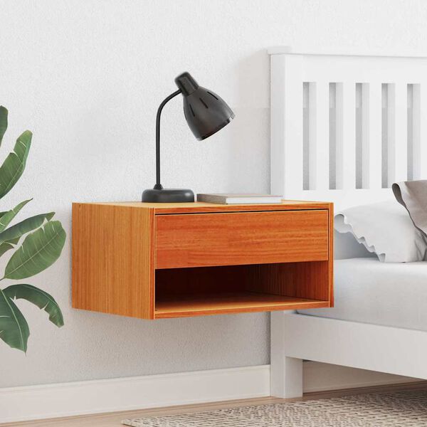 vidaXL N&aacute;ttbor&eth; 2 pcs Vaxbr&uacute;nn 50 x 32,5 x 24 cm Gegnheil fura