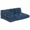 vidaXL Pallur s&oacute;fa p&uacute;&eth;i 3 pcs Indigo 120 x 80 x 38 cm Efni