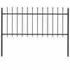 vidaXL Gar&eth;gir&eth;ing Woerden me&eth; Spj&oacute;ttoppi &uacute;r St&aacute;li 181x80 cm Sv&ouml;rt