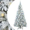 vidaXL Gervi hengdu j&oacute;latr&eacute; me&eth; 300 LED Hv&iacute;tt 210 cm PE og PVC