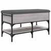 vidaXL Sk&oacute;bekkur Gr&aacute;r Sonoma 82x42x45 cm Samsettur Vi&eth;ur