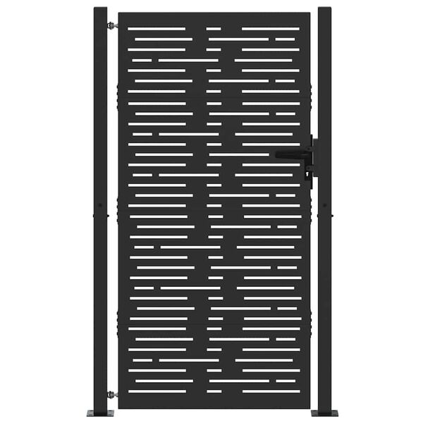 vidaXL Gar&eth;hli&eth; me&eth; l&aacute;s Svartur 110 x 180 cm Dufth&uacute;&eth;a&eth; st&aacute;l