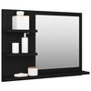 805007 vidaXL Bathroom Mirror Black 60x10,5x45 cm Chipboard