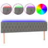 vidaXL LED H&ouml;f&eth;agafl 200x7x78/88 cm D&ouml;kkgr&aacute;tt Efni