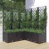 vidaXL Gr&oacute;&eth;urkassi me&eth; Rimlagrind Svart 120x120x136 cm PP