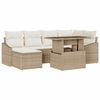 vidaXL Gar&eth;s&oacute;fa sett me&eth; p&uacute;&eth;i me&eth; geymslu 7 pcs Beige og krem