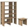 vidaXL Sk&oacute;knask&aacute;pur me&eth; hillu 2 pcs Artisan Eik Samsettur vi&eth;ur