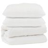 vidaXL S&aelig;ng me&eth; kodda 3 pcs Hv&iacute;tt Microfleece