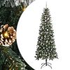 vidaXL Gervi j&oacute;latr&eacute; me&eth; 300 LED Gr&aelig;nn 240 cm PVC, plast og st&aacute;l