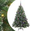 vidaXL Gervi j&oacute;latr&eacute; me&eth; 150 LED me&eth; standi Gr&aelig;nn 150 cm PE og PVC