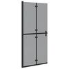vidaXL Walk-In sturtuveggur Svartur 90 x 6.5 x 190 cm