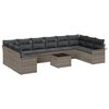 vidaXL Gar&eth;s&oacute;fa sett me&eth; geymslu 11 pcs Svartur p&oacute;l&yacute;rattan