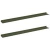 vidaXL Flj&oacute;tandi skrifbor&eth; 2 pcs Ol&iacute;fugr&aelig;nn 100 x 9 x 2,5 cm St&aacute;l