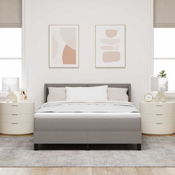 vidaXL Kassi vorinn r&uacute;m me&eth; d&yacute;nu M&oacute;gr&aacute;r 200 x 160 cm P&oacute;l&yacute;ester