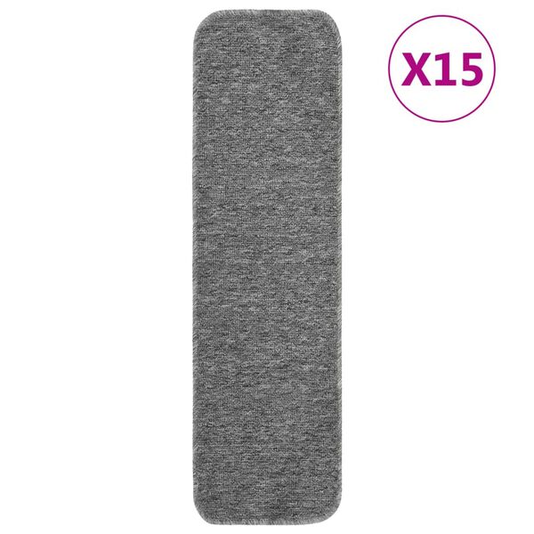 vidaXL Stamar &THORN;repamottur 15 stk. 75x20 cm Gr&aacute;ar Ferhyrndar