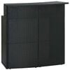 vidaXL Barbor&eth; fyrir Gar&eth;inn Svart 120x55x110 cm P&oacute;l&yacute;rattan