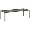 vidaXL Gar&eth;bor&eth; Br&uacute;nn 250 x 100 x 75 cm p&oacute;l&yacute;rattan