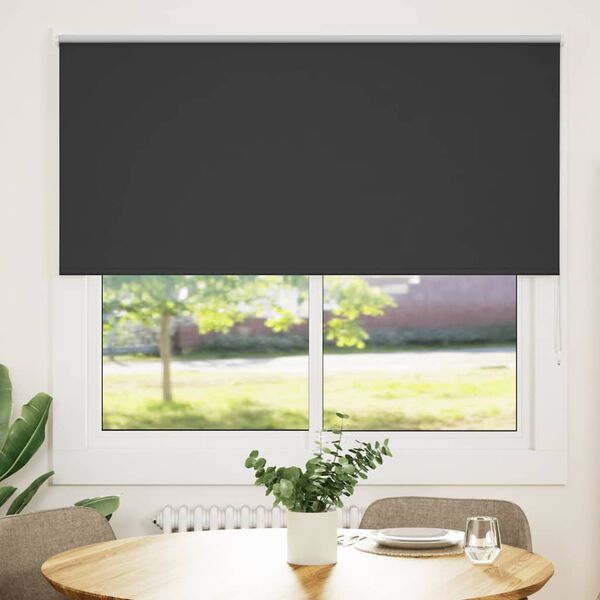 vidaXL R&uacute;llugard&iacute;nur Blackout Svartur 155x130 cm Efni Breidd 151,6 cm