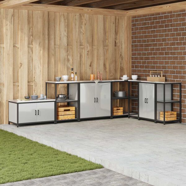 vidaXL Eldh&uacute;s geymsla me&eth; hillu Silfur 60 x 50 x 92 cm St&aacute;l