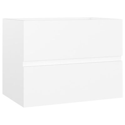 804872 vidaXL 2 Piece Bathroom Furniture Set White Chipboard