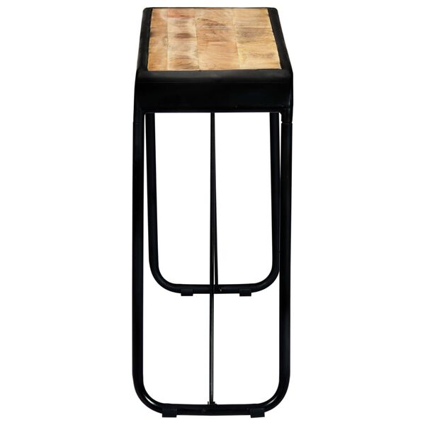 vidaXL Veggborð 140x35x76 cm Gegnheill Grófur Mangóviður