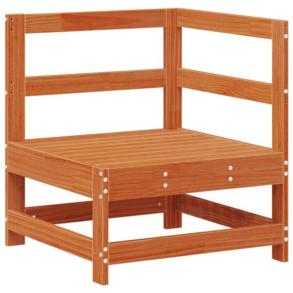 vidaXL Gar&eth;setustofa 5 pcs VaxBr&uacute;nn Mass&iacute;ft furuvi&eth;