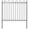 vidaXL Gar&eth;gir&eth;ing BOXTEL me&eth; St&aacute;lgrind 181x150 cm Sv&ouml;rt