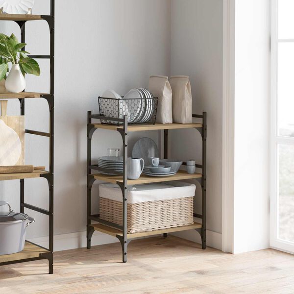 vidaXL Eldh&uacute;svagn Artisan Eik 50 x 35 x 75.5 cm Samsettur vi&eth;ur