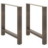 vidaXL bor&eth;stofubor&eth;sf&aelig;tur &uacute;r n&aacute;tt&uacute;rulegu st&aacute;li, 2 stk. 80x(72-73) cm st&aacute;l