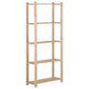 vidaXL Geymslurekki 5 Hillur 80x28,5x170 cm Gegnheil Fura
