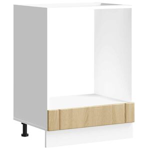 vidaXL Ofnsk&aacute;pur Lucca Sonoma Eikarlitur Samsettur Vi&eth;ur