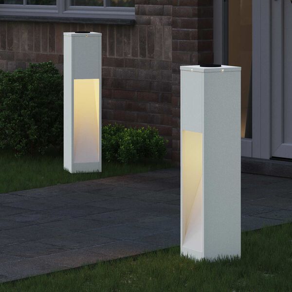 vidaXL S&oacute;l LED lei&eth;arlj&oacute;s 2 pcs Hv&iacute;tt Kaldvalsa&eth;ur st&aacute;lar